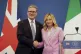 Italian Prime Minister Giorgia Meloni, right, and British Pr
