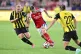 Hacken’s Johanna Fossdalsa Sorensen, left, and Arsenal’s