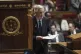 France's Prime Minister Michel Barnier arrives at stage to d