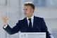 France's President Emmanuel Macron gestures as he delivers a