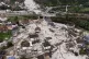 An aerial view shows the area destroyed by a landslide in Do