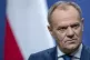Poland's Prime Minister Donald Tusk pauses as he speaks, dur