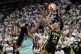 Minnesota Lynx forward Napheesa Collier (24) shoots over New