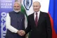 Russian President Vladimir Putin (right) and Indian Prime Mi