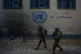 Israeli soldiers enter the UNRWA headquarters in Gaza, Febru
