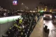 Police escort Maccabi Tel Aviv supporters to the metro, afte