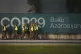 Security personnel walk outside the venue for the Cop29 UN C