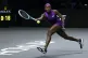 Coco Gauff of the U.S. plays a shot against China's Qinwen Z