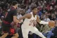 Cleveland Cavaliers guard Donovan Mitchell drives to the bas