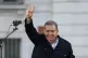 Venezuelan opposition leader Edmundo González waves to supp