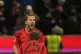 Bayern's Harry Kane (left) celebrates after scoring his side