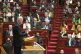 French Prime Minister Michel Barnier delivers his speech at 