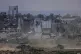 Israeli soldiers operate inside the Gaza Strip, as seen from