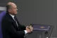 German Chancellor Olaf Scholz attends a plenary session at t