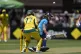 England's Heather Knight (right) plays a reverse weep shot i