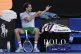 Daniil Medvedev of Russia reacts during his second round mat