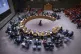 A general view shows a Security Council meeting at the Unite