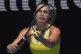 Aryna Sabalenka of Belarus prepares to serve the ball to Mir