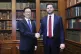 Chinese Vice President Han Zheng (left) meets with US Vice P