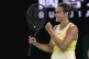 Aryna Sabalenka of Belarus celebrates after defeating Anasta