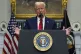 President Donald Trump speaks in the Roosevelt Room of the W
