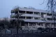 The office building is seen destroyed after a Russian attack