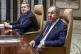 Russian Foreign Minister Sergei Lavrov (right) sits next to 