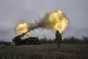 Ukrainian soldiers fire a French-made CAESAR self-propelled 