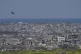 Destroyed buildings in the Gaza Strip as seen from southern 
