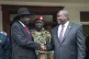 South Sudan's president Salva Kiir (left) and vice-president