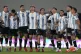 Argentina's players celebrate defeating Brazil in a World Cu