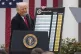 President Donald Trump speaks during an event to announce ne