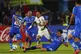 Artur of Brazil's Botafogo (centre) and Matias Zaldivia of C