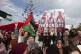 Protesters demonstrate outside the US embassy to condemn mil