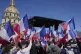 People attend at the French far-right party national rally n