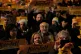 Demonstrators hold banners reading in Catalan 