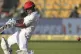 Afghanistan's Hashmatullah Shahidi bats during the second da