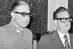 Augusto Pinochet (left) and President Salvador Allende (righ