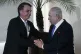 Brazil's then President-elect Jair Bolsonaro (left) and Isra