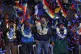 Confetti showers Luis Arce (centre) Bolivian presidential ca
