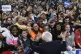 Democratic presidential candidate Bernie Sanders, greets his