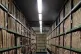 A corridor of files at The National Archives at Kew