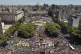 People rally outside Congress during a national strike again