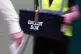 A ballot box arrives during the count for the Blackpool Sout