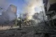 Smoke rises from the site of an Israeli airstrike in Dahiyeh