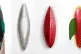 UNIQUE COMBINATIONS: (Left to right ) Black, Green and Copper, Guardian, Red Dart, Red and Yellow