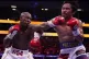 BIFF: Yordenis Ugas (left) hits Manny Pacquiao in the welter