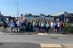 Workers outside Cammell Laird shipyard in Birkenhead