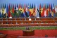 China's President Xi Jinping (bottom) speaks at the opening 