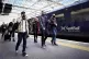 Commuters and travellers at Edinburgh's Waverley Station